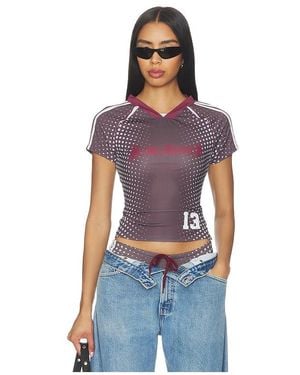 Jaded London Illusion Print Football Baby Tee - Blue