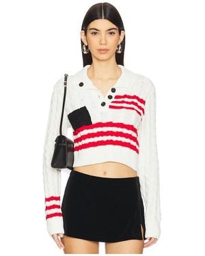 MSGM Marina Striped セーター - ホワイト