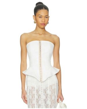 Aniye Records Nilde Bustier Top - White