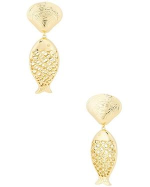 Lelet Pendientes Shelby En Color Oro Metálico Talla En - Blanco