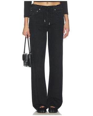 GRLFRND Bella Low Rise Boyfriend Drawstring - Black