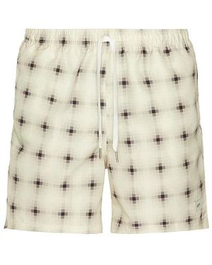 Bather Badeshorts Ivory Digi Plaid - Natur