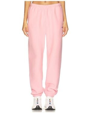 Champion Essentials Reverse Weave Cinched Bottom Sweatpant - Pink