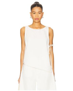GRLFRND Marion Tencel Side Tie Top - White