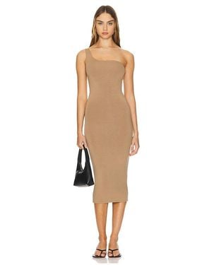 RE ONA Sophia One Shoulder Dress - Natural