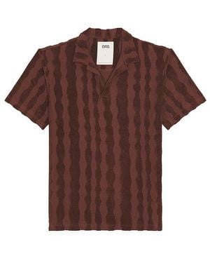 Oas Polo Totem En Color Rojo Talla (También En M, S, Xl/1X) - Marrón