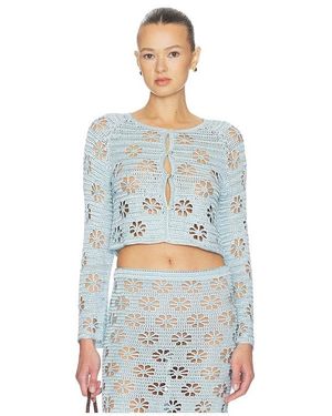 Calle Del Mar Strick Floral Crochet - Blau