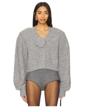 ROTATE BIRGER CHRISTENSEN Knit Cropped Cardigan - Grey