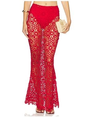 Norma Kamali Obie Maxi Skirt - Red