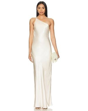 Shona Joy La Lune One Shoulder Cowl Back Maxi Dress - White