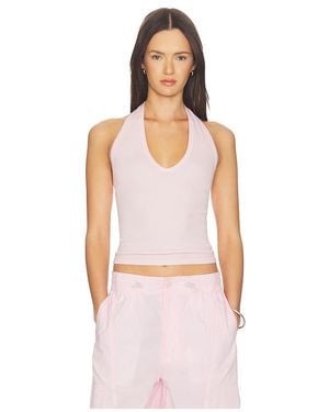 Enza Costa Cotton Rib U Halter - Multicolour