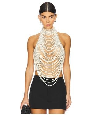 retroféte Elsie Pearl Top - Black