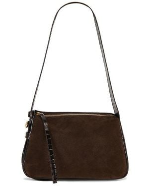 Tory Burch Romy Suede Small Shoulder Bag - Brown