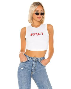 superdown Dulce Cropped Tee - White