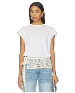 FRAME The Crochet Muscle Tee - Blue