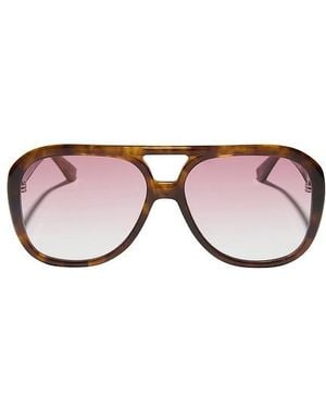 DIFF X For Love & Lemons Acetate Aviator Sunglasses - Multicolor