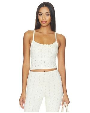Strut-this The Eyelet Tank Top - White