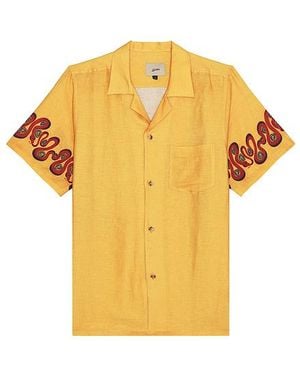 Bather Ochre Dizzy Boa Camp Shirt - Yellow