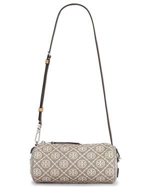 Tory Burch Bolsa Cilíndrica Utilitaria T Monogram En Color Gris Talla