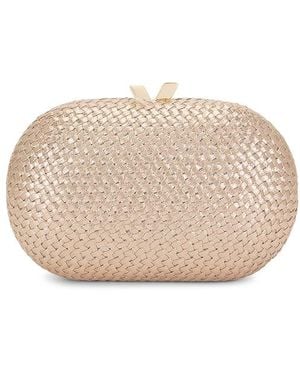 OLGA BERG Lucia Oval Clutch - Natural