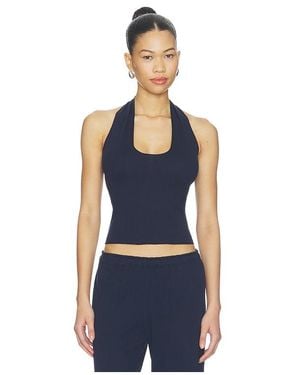 VIR VITA Pointelle Halter - Blue