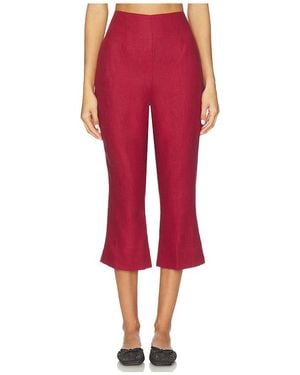 Faithfull the Brand Valeria Capri Pant - Red