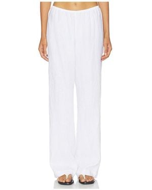 DONNI. The Linen Simple Pant - White