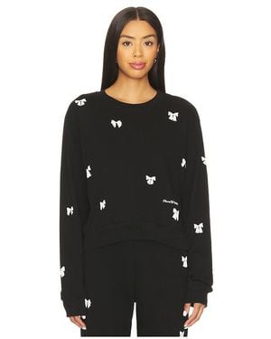 Lauren Moshi Puff Bow Pullover - Black