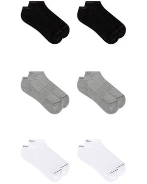 Calvin Klein 6 Pack Classic Athletic Low Cut Socks - Black