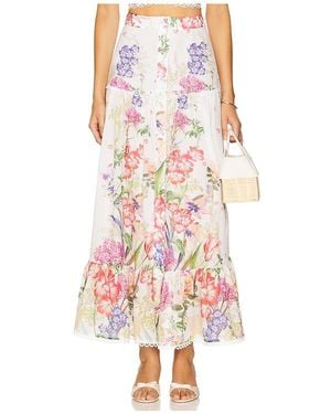 Charo Ruiz Falda Maxi Ann En Color Ivory, Talla (También En M, S, Xs) - Multicolor