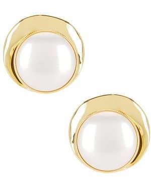 Shashi Pendientes De Perla Bhodi En Color Ivory Talla En - Metálico