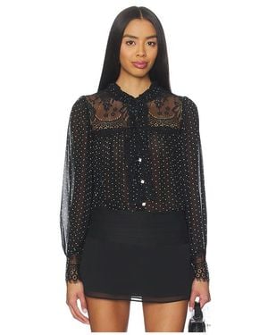 Sea Melody Polka Dot Top En Color Negro Talla (También En M)