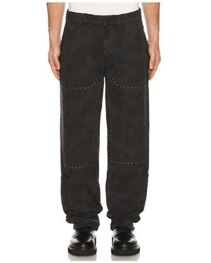 Pleasures Cowhide Double Knee Work Pant - Black