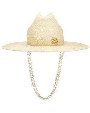 Ruslan Baginskiy Sombrero De Cowboy Double Chain Strap Cowboy Hat En Color Crema Talla (También En Xs, S, M, Xl) - Blanco