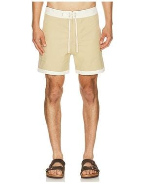 Rhythm Heritage Hem Swim Trunk - Natural