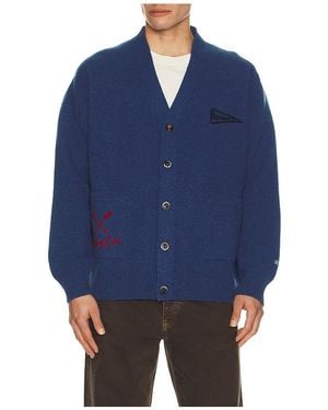 President's Cardigan Pocket - Blau