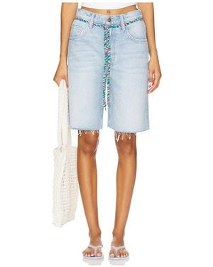 Mother Shorts The Shoelace Fun Dip Short Fray - Blau