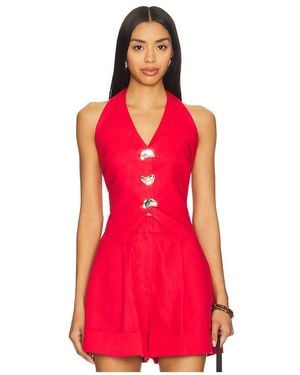SELMACILEK Cut Out Vest - Red