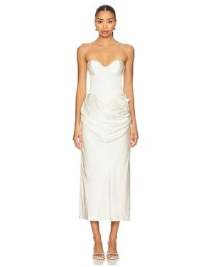 LPA Ilaria Corset Midi Dress - White
