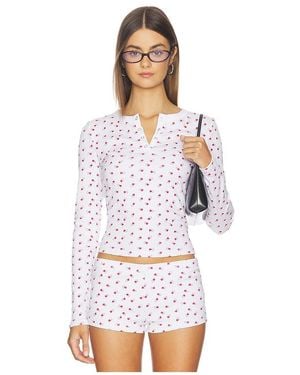 Frankie's Bikinis Amora Cotton Long Sleeve Shirt - White