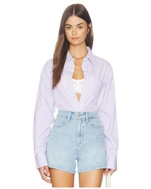 DL1961 Faye Oversized Shirt En Color Lavanda Talla (También En Xs, S, M) - Blanco