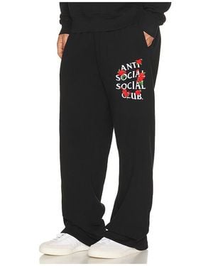 ANTI SOCIAL SOCIAL CLUB Embroidered Rose Kkotch Sweats - Black