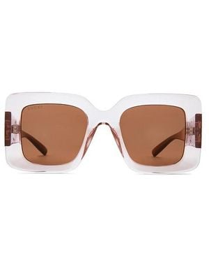Gucci Square Sunglasses - Brown