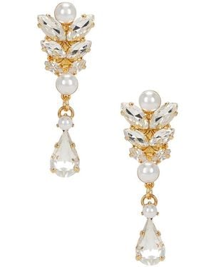 Anton Heunis Pendientes Largos En Color Blanco Talla En