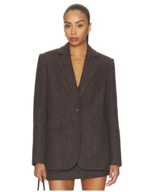 Elodie the Label Perrin Wool Blend Blazer En Color Marrón Talla (También En M, S, Xl, Xs) - Negro
