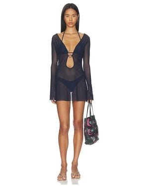 Bondeye Minikleid Ring Priya - Blau