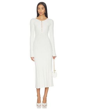 L'academie 'Academie Wanda Knit Long Sleeve Dress - White