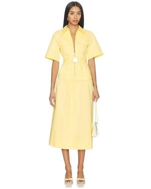 ALIGNE Pearl Belted Dress - Metallic