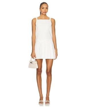 Courtney Zheng Poplin Pleated Mini Dress - White