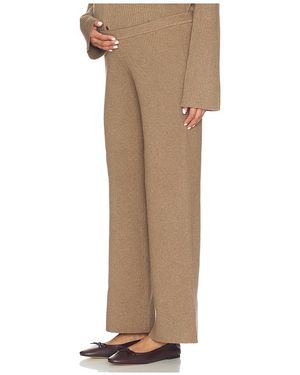 HATCH The Beatrice Ribbed Knit Pant - Natural